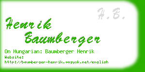 henrik baumberger business card